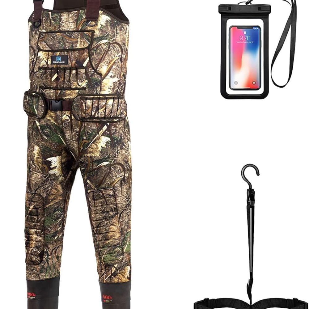 Fishing Waders for Men,Hunting and Waterproof Neoprene Wader for Men with 600G Insulation and Includes Boots