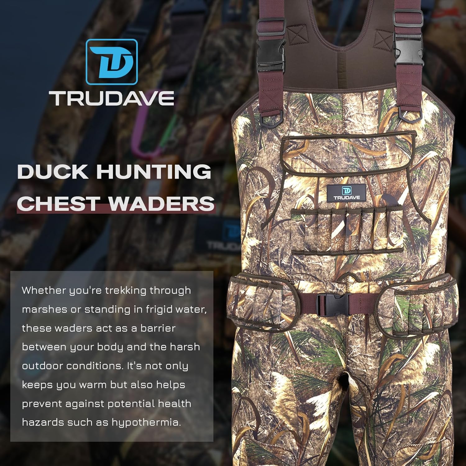 Fishing Waders for Men,Hunting and Waterproof Neoprene Wader for Men with 600G Insulation and Includes Boots - Image 4