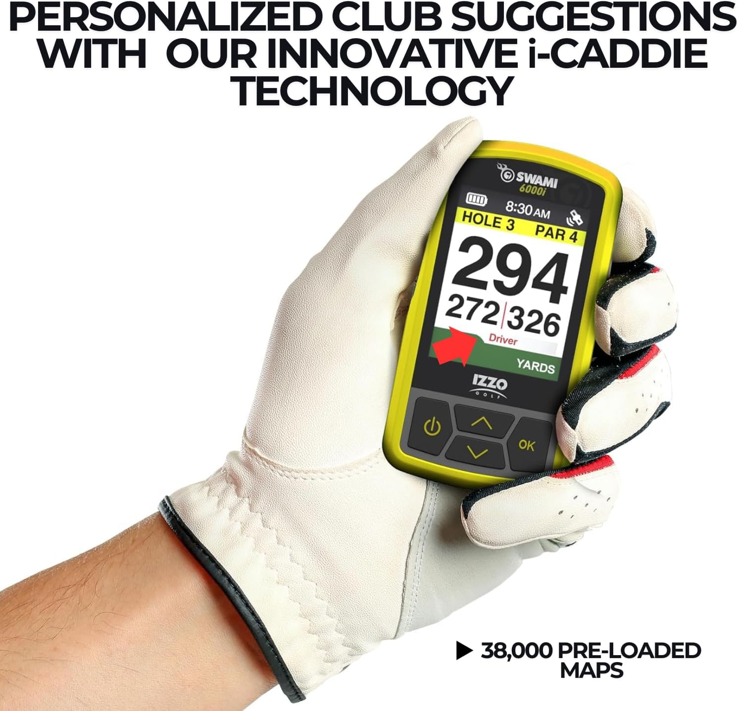 Izzo Swami 6000 Handheld Golf GPS Water-Resistant Color Display With 38,000 Course Maps & Scorekeeper Model may vary - Image 2